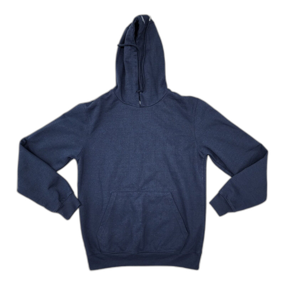 Sustainable Clothing Essentials Hoodie Men's Blue Grey Pullover Size S